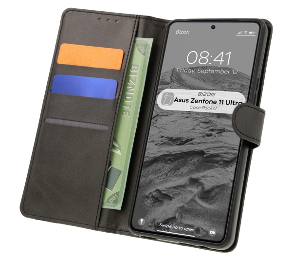 Bizon z klapką Pocket do Asus Zenfone 11 Ultra Czarny