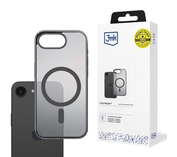 3mk Frosty MagCase do iPhone 16e Czarny