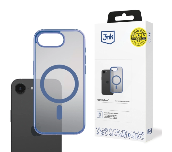 3mk Frosty MagCase do iPhone 16e Niebieski