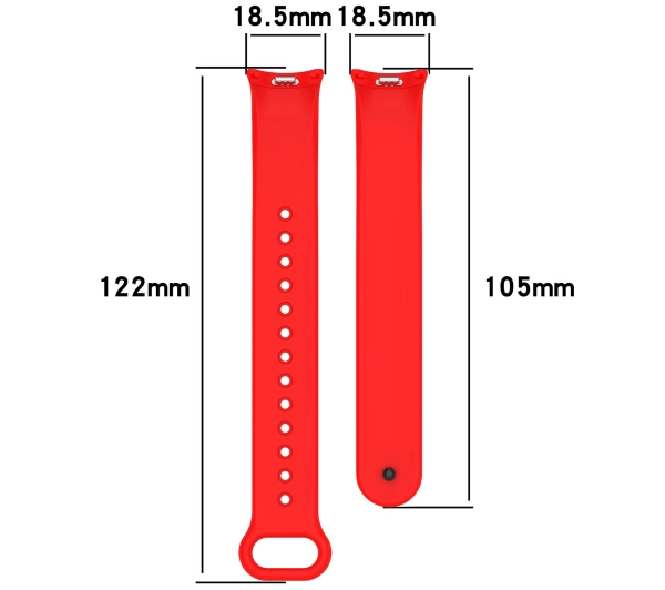 Bizon Strap Watch Dots do Xiaomi Smart Band 9 / 9 NFC / 8 Czerwony