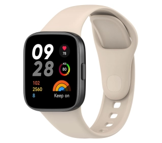 Bizon Strap Watch Dots do Xiaomi Redmi Watch 3 Beżowy