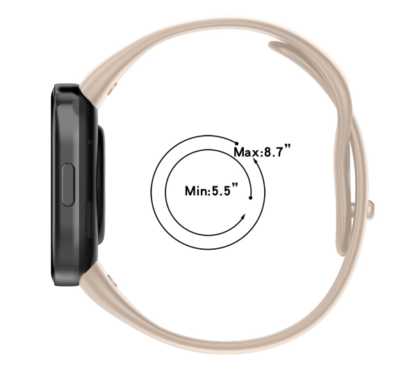Bizon Strap Watch Dots do Xiaomi Redmi Watch 3 Beżowy