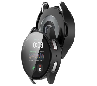 Bizon ze szkłem do Galaxy Watch 7 44mm Czarny