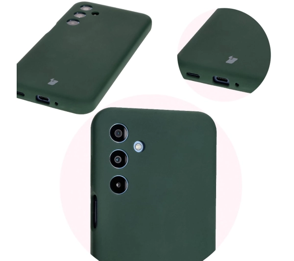 Bizon Silikonowe Soft do Galaxy M35 5G Ciemnozielony