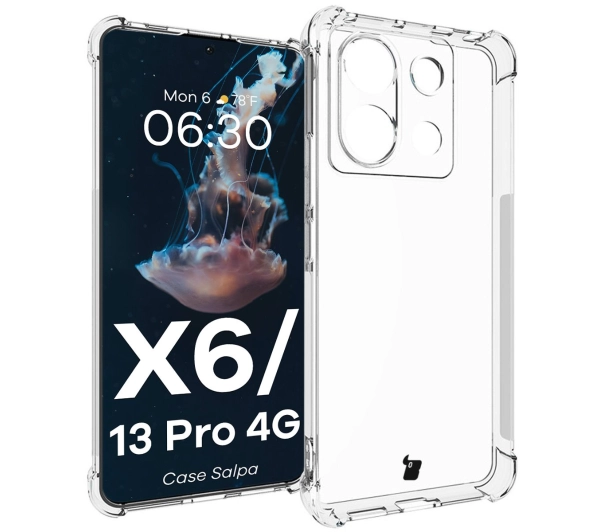 Bizon Elastyczne Salpa do Poco X6 / Xiaomi Redmi Note 13 Pro 5G Przezroczysty