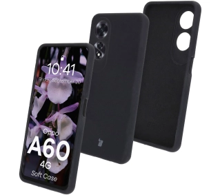 Bizon Silikonowe Soft do Oppo A60 4G Czarny