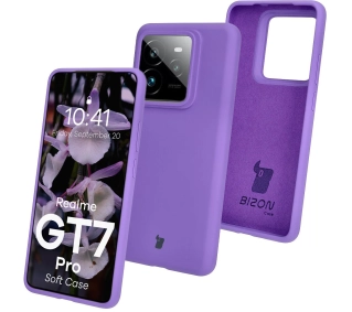 Bizon Silikonowe Soft do Realme GT 7 Pro Fioletowy