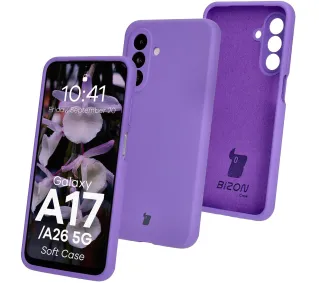Bizon Silikonowe Soft do Galaxy A26 5G Fioletowy