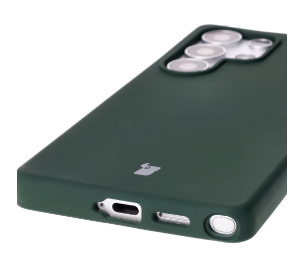 Bizon Silikonowe Soft do Galaxy S25 Ultra Ciemnozielony