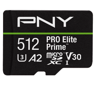 PNY microSDXC PRO Elite Prime 512GB 200/150 MB/s V30 A2