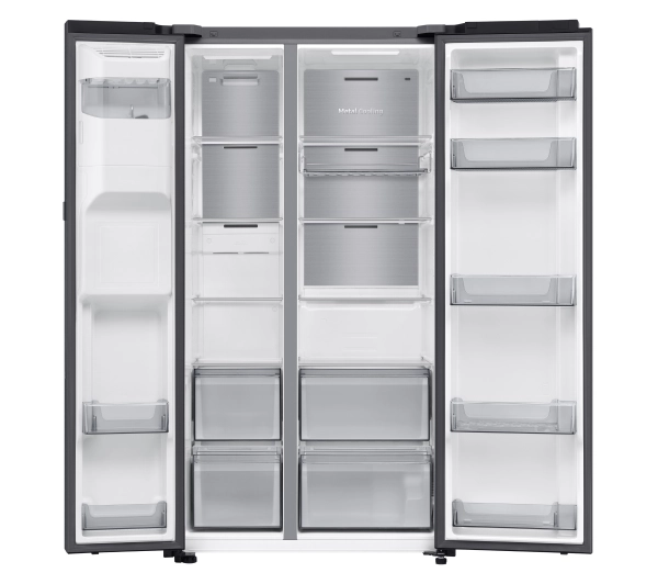 Samsung SBS RS80F64KEFEO Funkcje AI Auto Open Pełny No Frost 178,4cm Kostkarka Zdalne sterowanie Grafitowa stal - TRZECI -55%, ALBO 5-TY ZA 1ZŁ - Kup na Raty - RRSO 0%