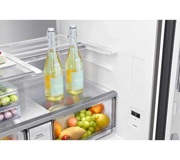 Samsung RF65DB970E22EO Funkcje AI Pełny No Frost 185,3cm Kostkarka Komora świeżości Zdalne sterowanie Czarne szkło - TRZECI -55%, ALBO 5-TY ZA 1ZŁ - Kup na Raty - RRSO 0%