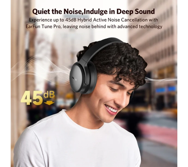 Earfun Tune Pro Nauszne Bluetooth 5.4 Czarny
