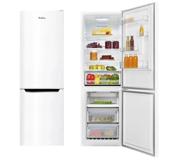 Amica FK3506.2FW (E) Pełny No Frost 185,5cm Szuflada z kontrolą wilgotności Biały - TRZECI -55%, ALBO 5-TY ZA 1ZŁ - Kup na Raty - RRSO 0%