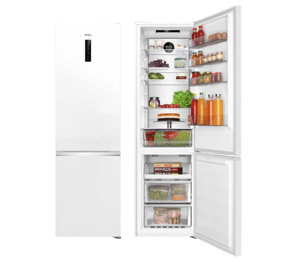Amica FK3706D.2DFWiC (C) Pełny No Frost 200cm Komora świeżości Biały Inox - TRZECI -55%, ALBO 5-TY ZA 1ZŁ - Kup na Raty - RRSO 0%