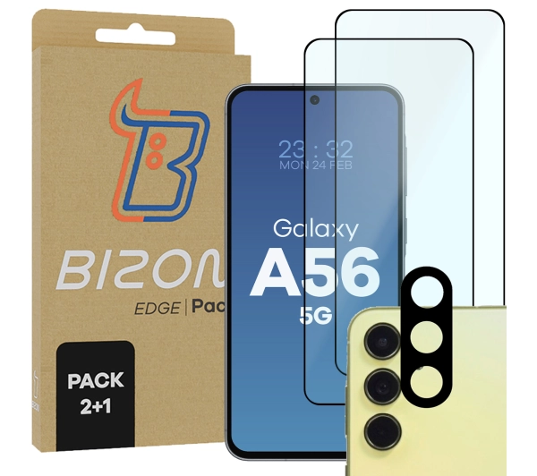Bizon 2x Szkło + szybka na aparat Edge 2 Pack do Galaxy A56 5G