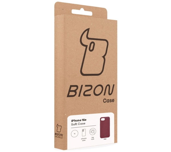 Bizon Silikonowe Soft do iPhone 16e Śliwkowy
