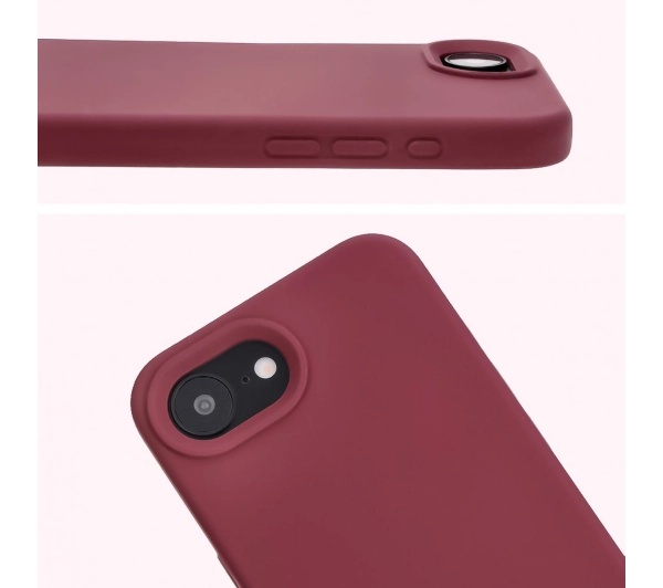 Bizon Silikonowe Soft do iPhone 16e Śliwkowy