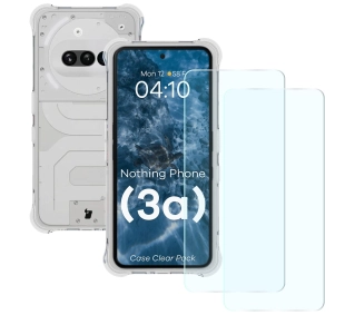Bizon elastyczne etui Salpa + 2x szkło hartowane Clear Pack do Nothing Phone 3a