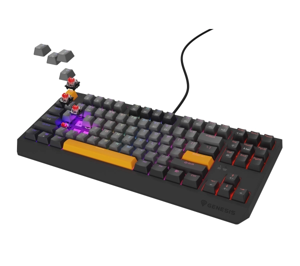 Genesis Thor 230 TKL US RGB Outemu Red Szary