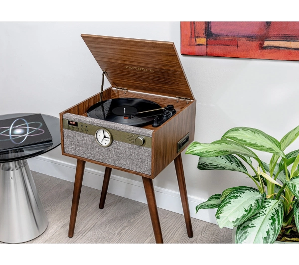 Victrola Century Signature+ 6-in-1 VTA-835SB-WLN-INT  Manualny Napęd paskowy Bluetooth CD Kaseta Orzech - Kup na Raty - RRSO 0%