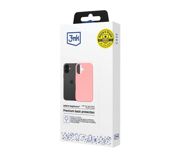 3mk Hardy MagSilicone Pink do iPhone 16