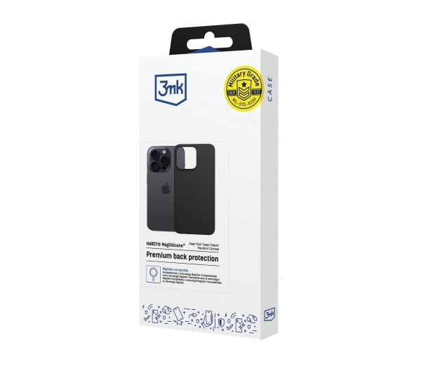3mk Hardy MagSilicone Graphite do iPhone 15 Pro