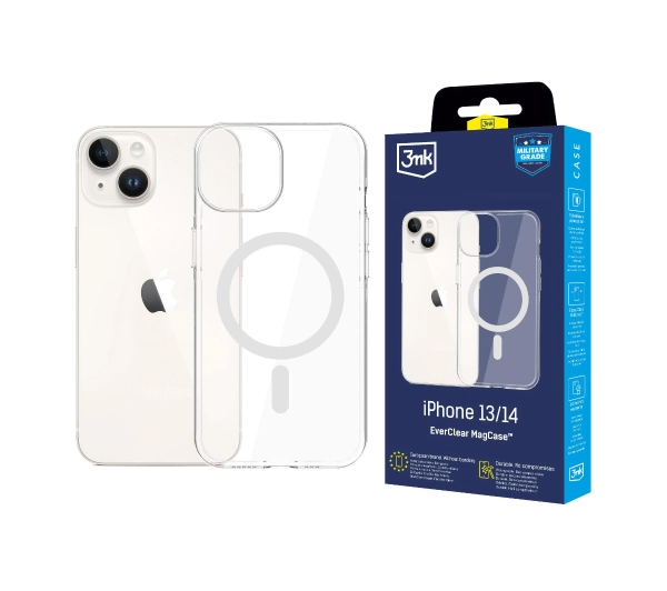 Etui 3MK EverClear MagCase do Apple iPhone 13/14 Przezroczysty