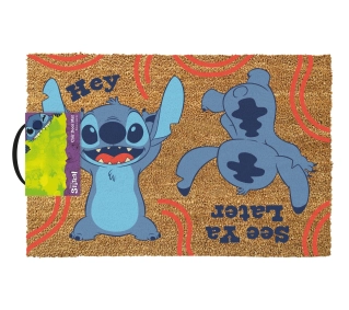 Pyramid Coir Doormat Lilo And Stitch Hey/See Ya Later