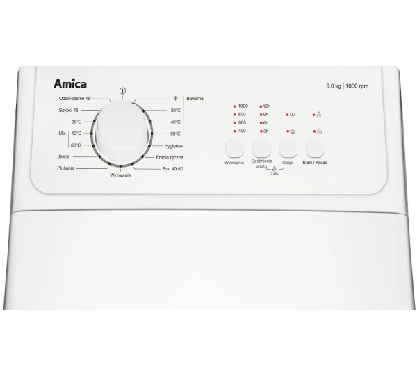 Amica HWA3T610CN 6kg 1000obr/min - TRZECI -55%, ALBO 5-TY ZA 1ZŁ - Kup na Raty - RRSO 0%