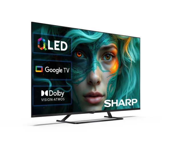 Sharp 55HP6765E 55" QLED 4K Google TV Dolby Vision Dolby Atmos HDMI 2.1 DVB-T2 - Kup na Raty - RRSO 0%