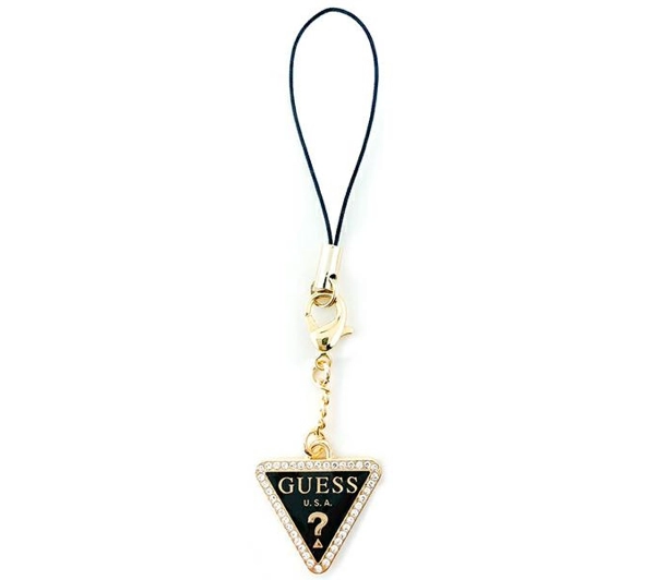 Guess Triangle Diamond Charm with Rhinestones Złoty