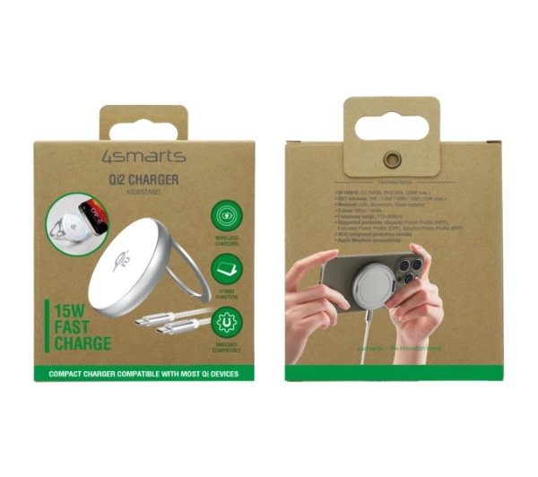 4smarts Kickstand 15W Srebrny