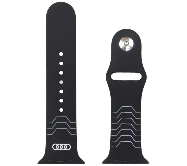 AUDI Geometric Pattern Silicone Watch Strap do Apple Watch Czarny