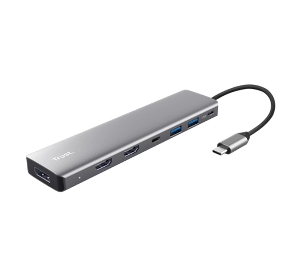 Trust Dalyx 7w1 Multiport Adapter Szary
