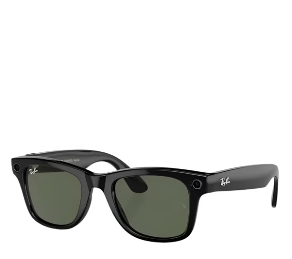 Ray-Ban RW4006 Meta Wayfarer Shiny Black G15 Green