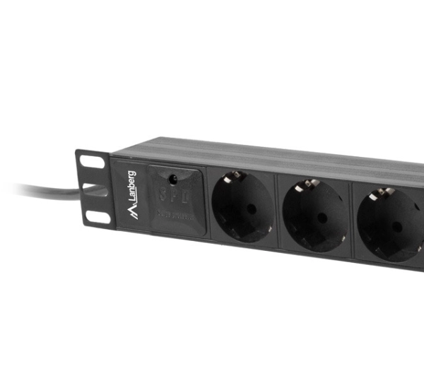 Lanberg RACK PDU 1U 16A 3xSCHUKO 2m Czarny