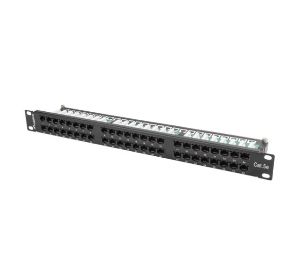Lanberg PPU5-1048-B 48 PORT 1U 19" KAT.5E UTP Czarny