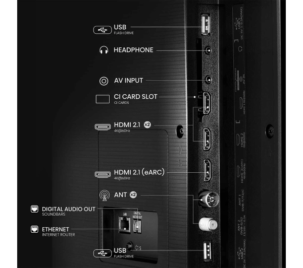Hisense 65E7Q  65" QLED 4K Smart TV Funkcje AI Dolby Vision Dolby Atmos HDMI 2.1 DVB-T2 - Kup na Raty - RRSO 0%