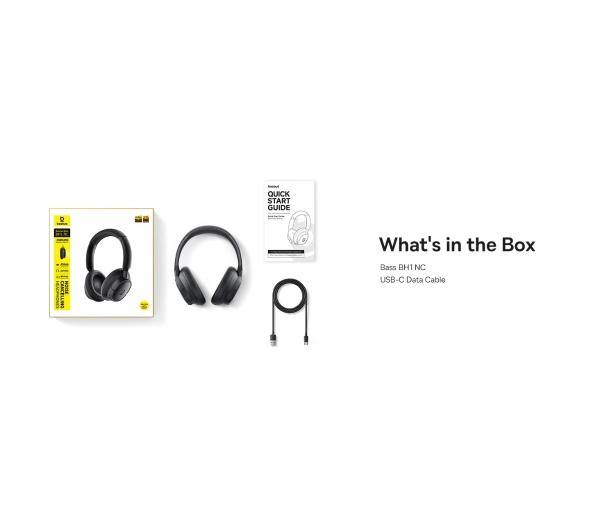 Baseus BH1 NC Nauszne Bluetooth 6.0 Biały - ⚡ BESTSELLERY ⚡
