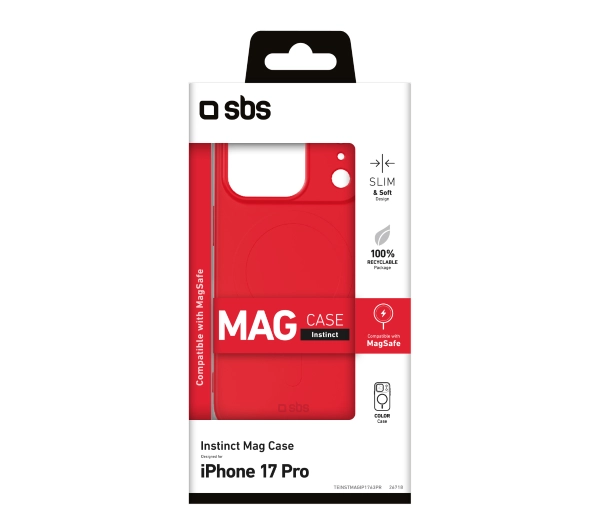 SBS Instinct Mag do iPhone 17 Pro Czerwony