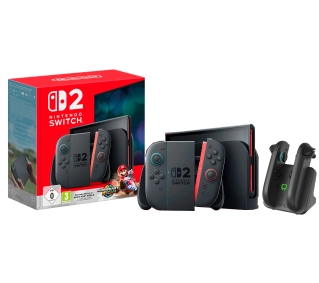Nintendo Switch 2 Joy-Con Czarny + Mario Kart World + Ładowarka Venom VS4932 - Kup na Raty - RRSO 0%