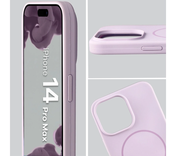 Bizon Soft z MagSafe do Apple iPhone 14 Pro Max Fioletowy