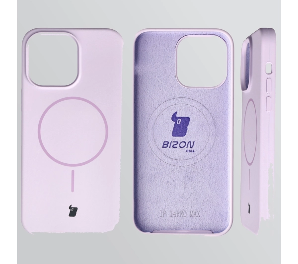 Bizon Soft z MagSafe do Apple iPhone 14 Pro Max Fioletowy