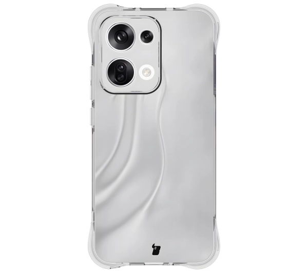 Bizon elastyczne etui Salpa + 2x szkło hartowane Clear Pack do Oppo Reno13