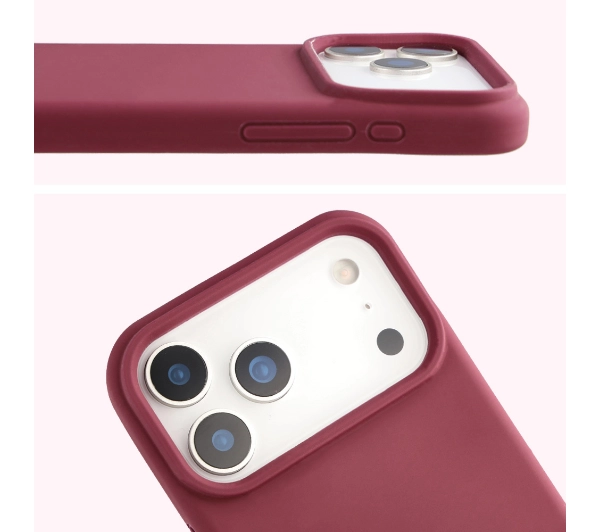 Bizon Silikonowe Soft do Apple iPhone 17 Pro Max Śliwkowy