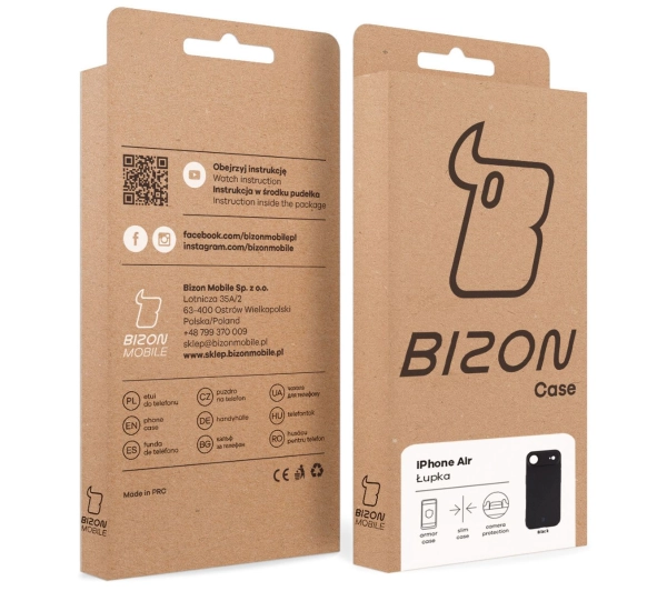 Bizon Łupka do Apple iPhone Air Czarny