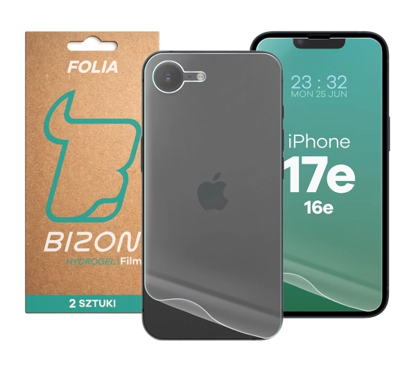 Bizon na tył i przód Bizon Glass Hydrogel Pack do Apple iPhone 16e/17e