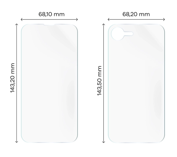 Bizon na tył i przód Bizon Glass Hydrogel Pack do Apple iPhone 16e