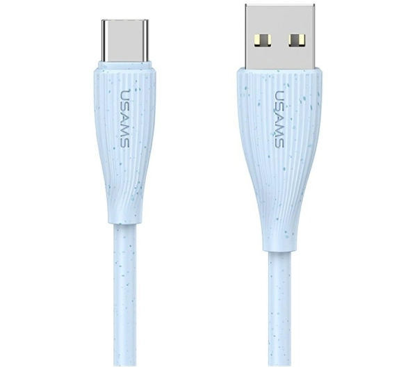 USAMS Green Series 18W 3A USB-A do USB-C 1m Niebieski